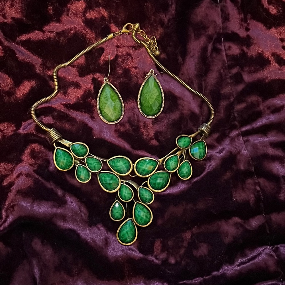 Necklace and earrings